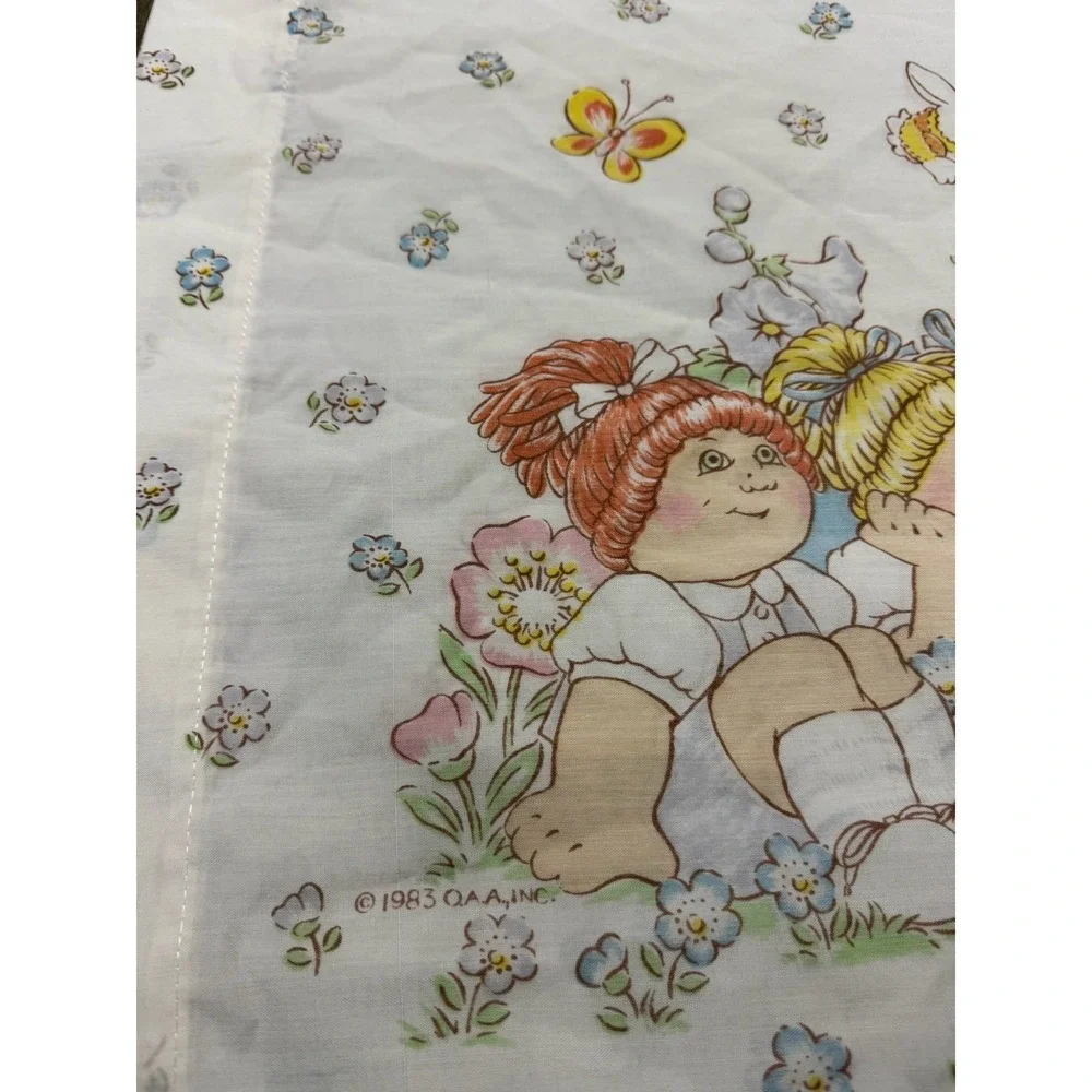 Cabbage Patch Kids Pillowcase Size 1983 Multicolor Standard Size Floral Cotton